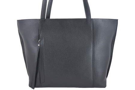 Shopper bag - duża torebka damska - Czarna 