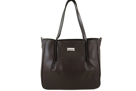 Shopperka damska skórzana Barberinis - Brązowa ciemna