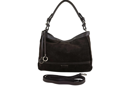 Torebka Barberinis zamszowa klasyczna - Brązowa ciemna