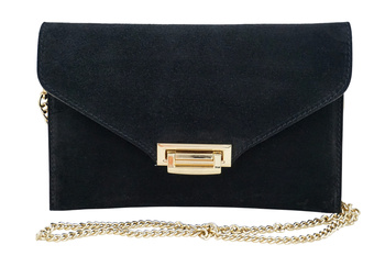 Stylowa kopertówka zamszowa Barberinis - Czarna