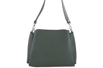 Torebka kuferek na szerokim pasku - Zielona ciemna