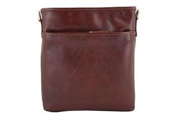 Torba męska skórzana włoska - Barberini's - Brązowa