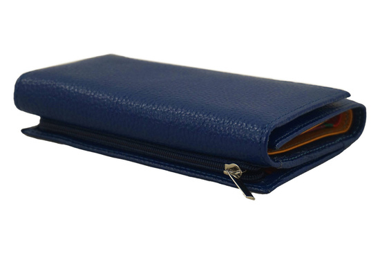 Funkcjonalny portfel damski - Granatowy jasny