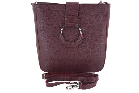 Torebki skórzane damskie - Barberini's - Beżowa ciemna