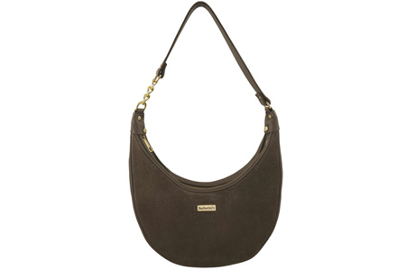 Stylowa torebka z zamszowym wykończeniem - Beżowa ciemna 