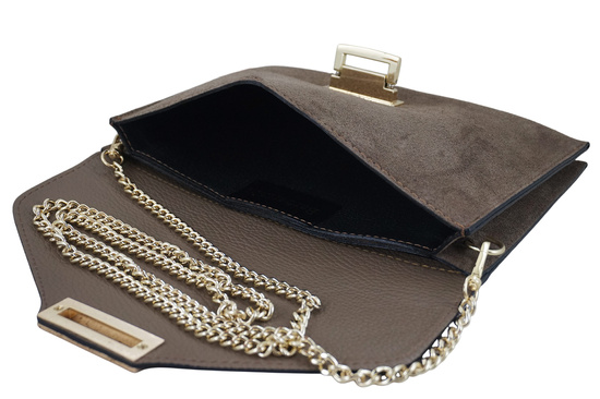 Stylowa kopertówka zamszowa Barberinis - Beżowa ciemna 