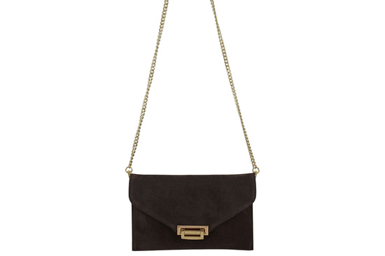 Stylowa kopertówka zamszowa Barberinis - Brązowa ciemna 