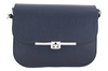 Wizytowa torebka listonoszka skórzana - Barberini's - Granatowa