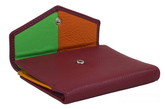 Elegancki portfel ze złotym zapięciem - Fuksja 