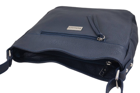 Torebka codzienna skórzana damska - Granatowa 