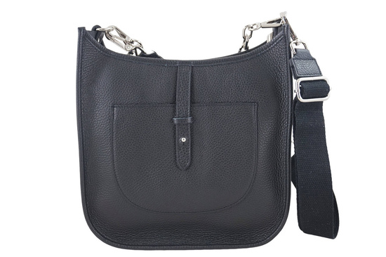 Duża listonoszka z odpinanym łańcuszkiem - Czarna 