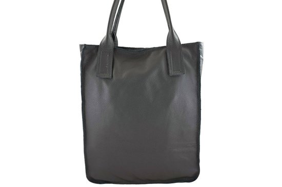 Torba shopper bag do pracy - Szara ciemna