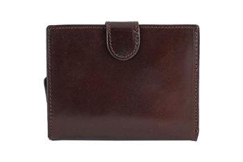 Skórzany portfel klasyczny - Barberini's - Brązowy ciemny