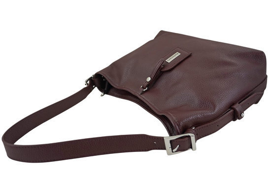 Codzienna torebka damska na ramię - Bordowa