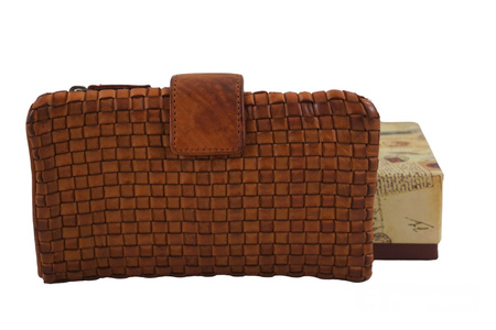 Ekskluzywny portfel z miękkiej skóry - Brązowy 