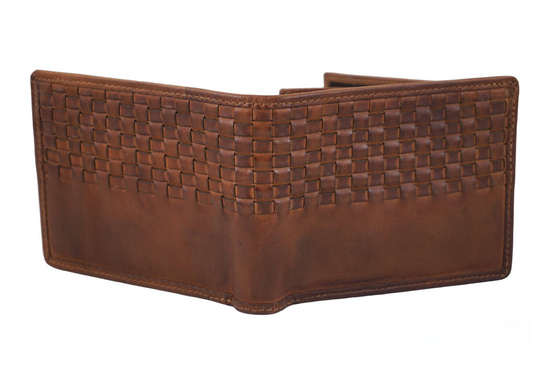 Stylowy portfel męski skórzany - Brązowy