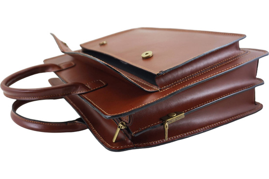 Damska teczka aktówka A4 - Brązowa 