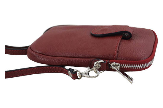 Skórzane etui na telefon - Czerwone