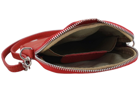 Skórzane etui na telefon - Czerwone jasne