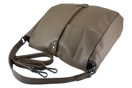 Torebki skórzane - worki Barberini's - Szara jasna