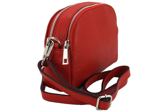 Listonoszka - mała torebka przez ramię - Różowa pudrowa 