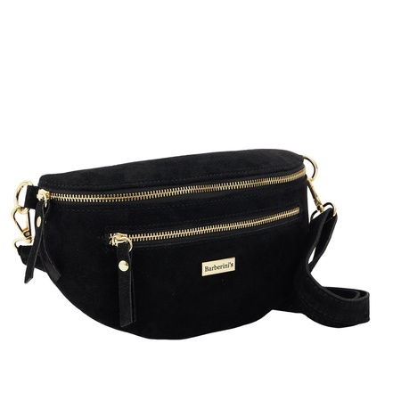 Zamszowa nerka damska Barberinis - Czarna 