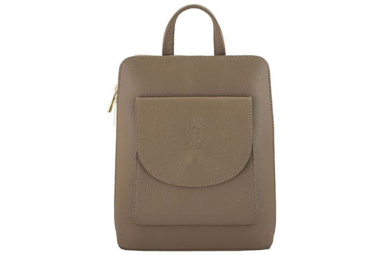 Plecak skórzany / listonoszka - Casual 2w1 - Brązowy jasny 