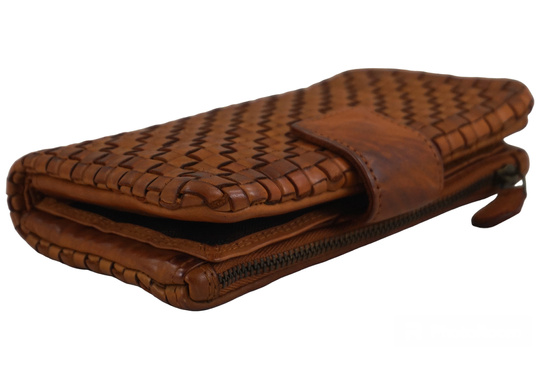 Ekskluzywny portfel z miękkiej skóry - Brązowy 