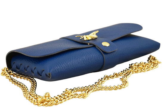 Torebka kopertówka na łańcuszku - Chabrowa