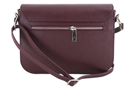 Wizytowa torebka listonoszka skórzana - Barberini's - Granatowa