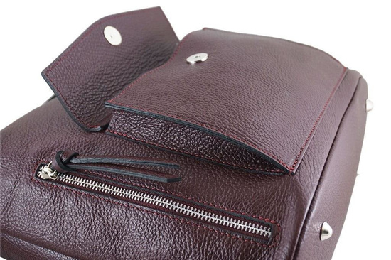 Torebka - plecak skórzany Barberini's - Brązowa 