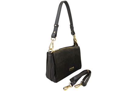 Zamszowa listonoszka damska Barberinis - Brązowa ciemna