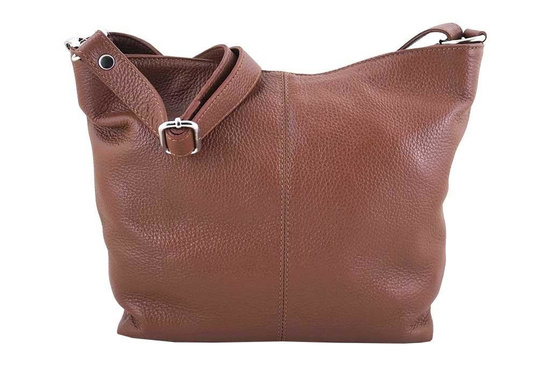 Listonoszki damskie skórzane - Szare jasne