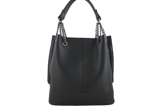 Modna torebka skórzana damska - Granatowa