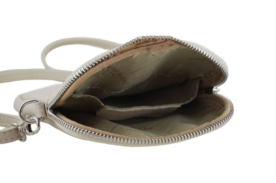 Skórzane etui na telefon - Beżowe jasne