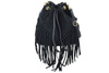 Torebka skórzana boho style - Czarna 