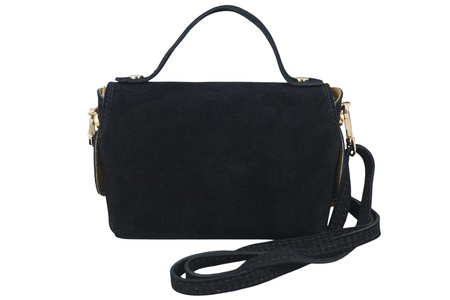 Mała torebka zamszowa wizytowa - Czarna 