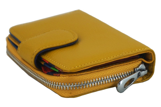 Portfel skórzany młodzieżowy - kolorowy - Zielony