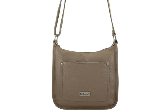 Wygodna listonoszka skórzana damska - Beżowa