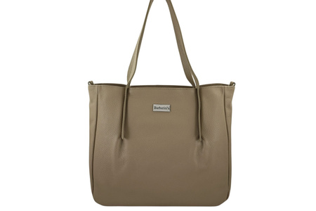 Shopperka damska skórzana Barberinis - Beżowa 