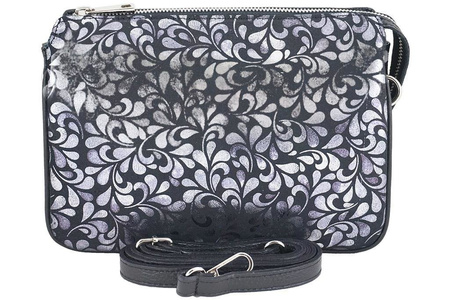 Torebka na ramię - listonoszka - Różowa pudrowa