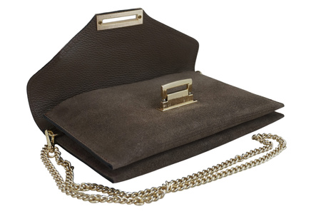 Stylowa kopertówka zamszowa Barberinis - Beżowa ciemna