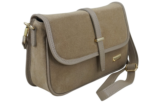 Zamszowa torebka damska Barberinis - Beżowa 