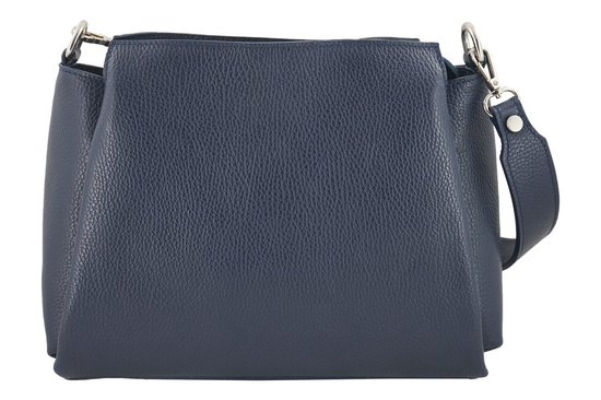 Torebka kuferek na szerokim pasku - Beżowa ciemna