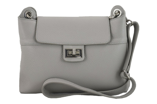 Torebka damska skórzana crossbody - Beżowa ciemna