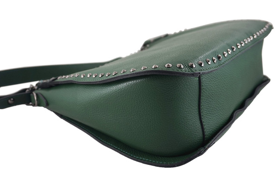 Modna torebka skórzana na ramię  - Beżowa ciemna 