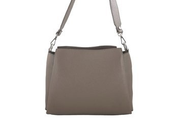 Torebka kuferek na szerokim pasku - Beżowa ciemna