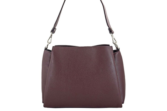 Torebka kuferek na szerokim pasku - Beżowa ciemna