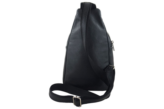 Skórzana saszetka / nerka męska - Czarna 