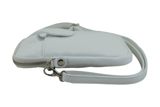 Skórzane etui na telefon - Białe